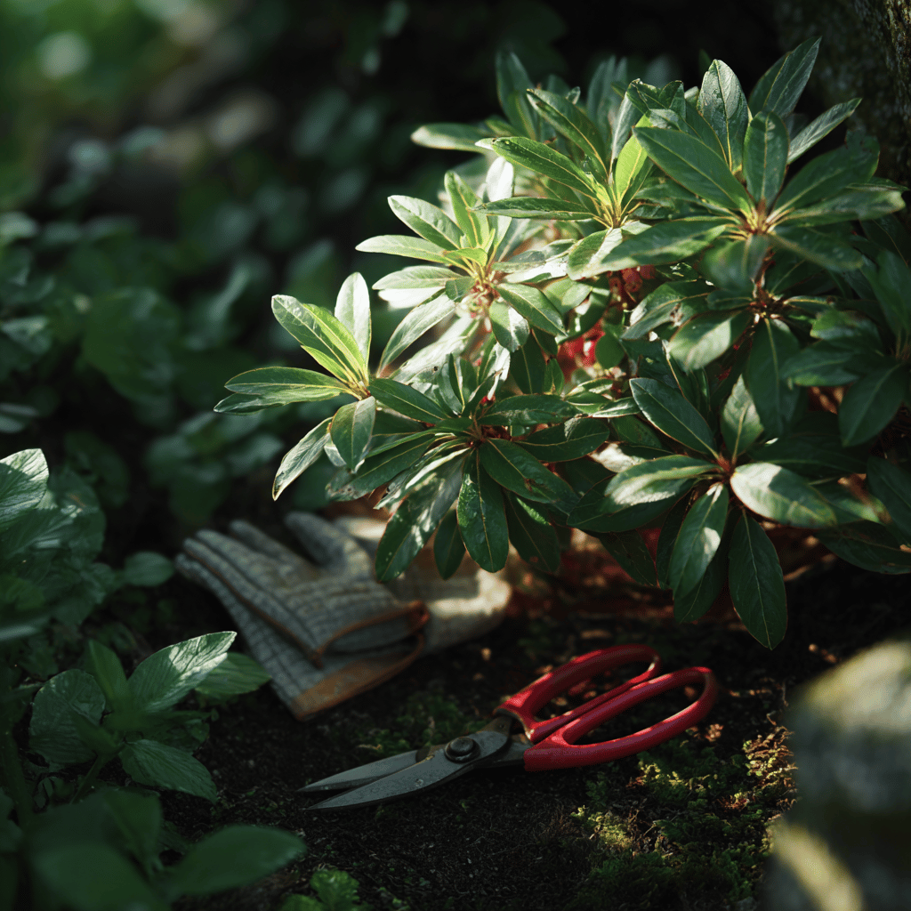 pieris-japonica-lehky-rez-keru-s-rukavicemi-a-nuzkami-na-pude