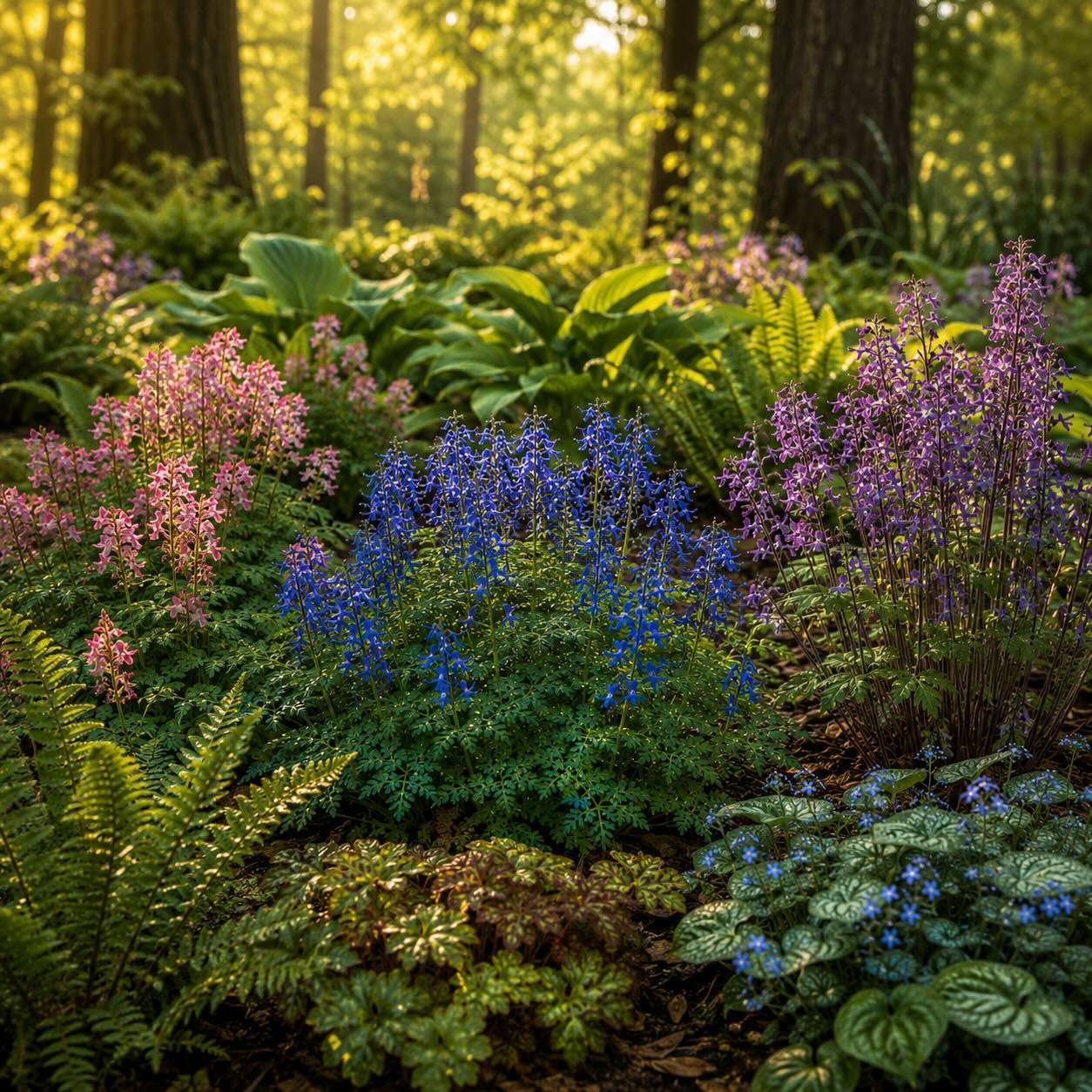porovnani-druhu-dymnivky-corydalis-flexuosa-corydalis-solida-a-corydalis-cava-v-lesni-zahrade