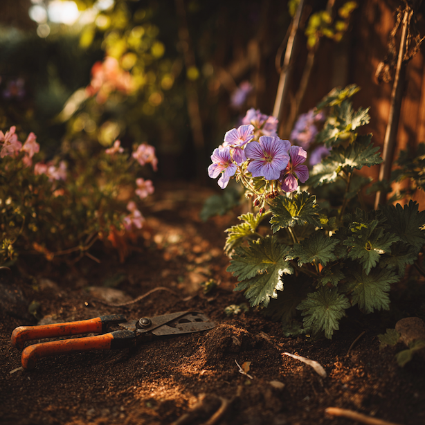 rez-kakostu-geranium-po-odkvetu-v-trvalkovem-zahonu-zahradnicke-nuzky