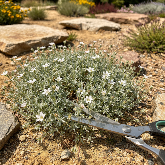 rez-rozce-cerastium-po-odkvetu-omezovani-pudopokryvneho-porostu