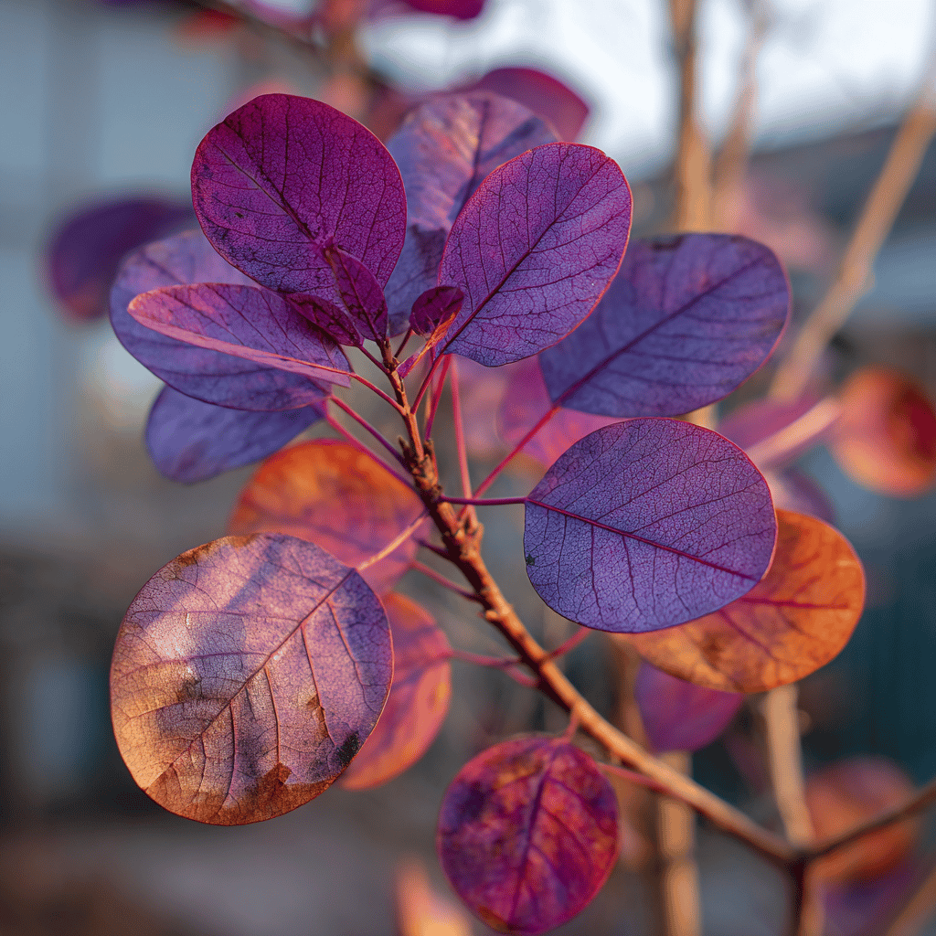 ruj-cotinus-skumpa-vlasata-podzimni-vybarveni-listu-na-vyhonku