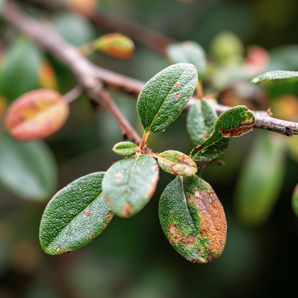 skalnik-cotoneaster-napadene-listy-houbova-choroba