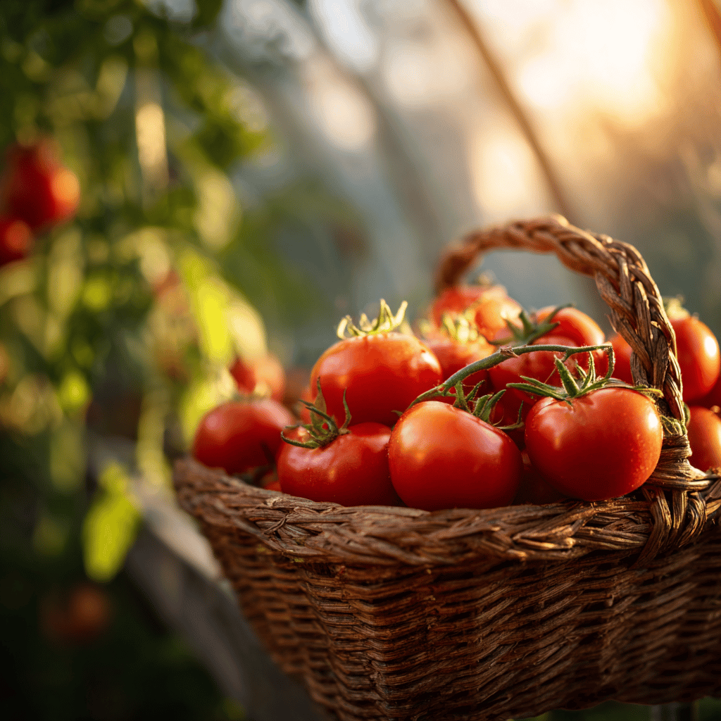 sklizen-rajcat-v-proutenem-kosi-ve-skleniku-pri-zapadu-slunce