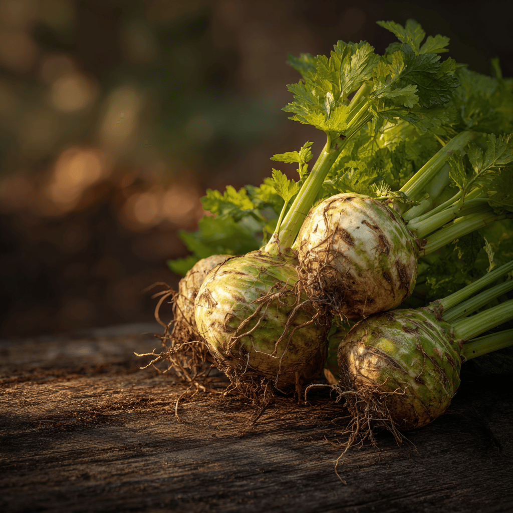 sklizene-bulvy-celeru-s-nati-na-drevenem-stole-v-podzimnim-svetle
