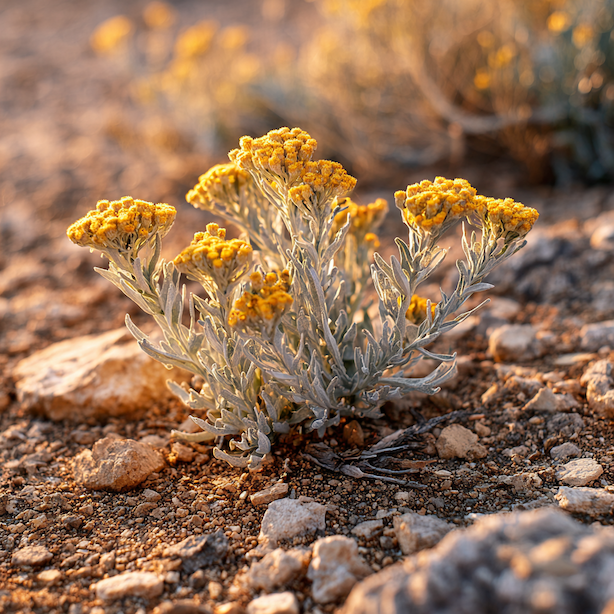 smil-helichrysum-zlute-kvetenstvi-stribrite-listy-na-suchu-a-kamenitem-stanovisti