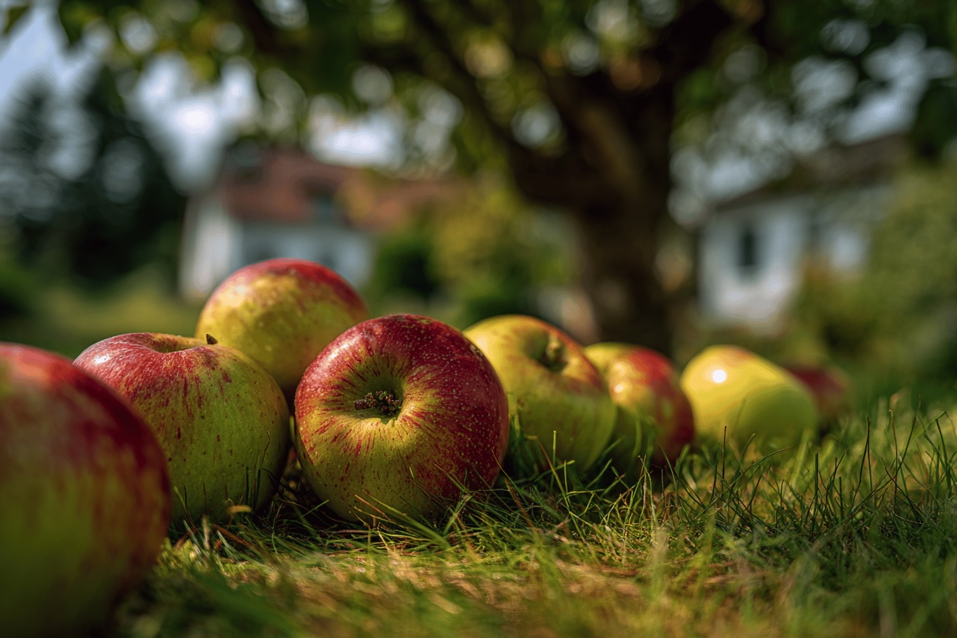 spadla-jablka-odrudy-melodie-na-trave-pod-stromem