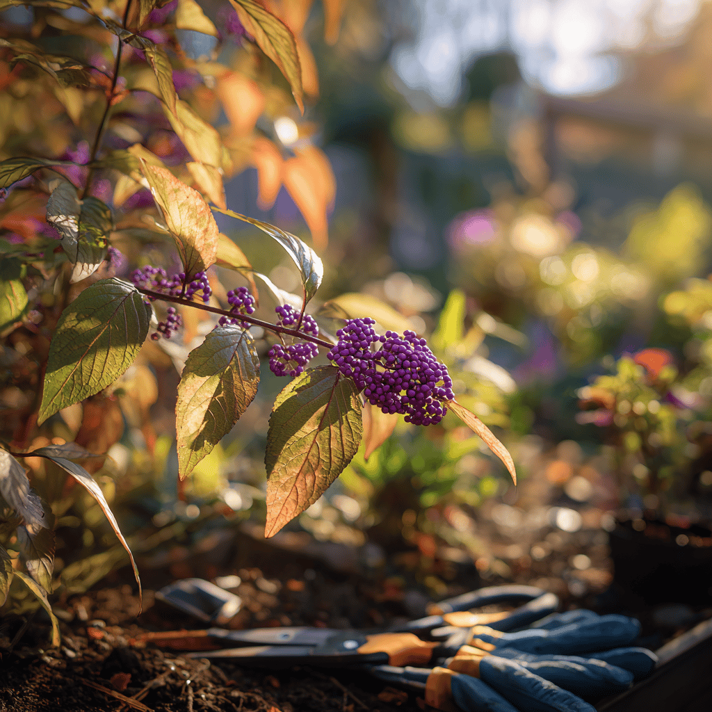 strihani-krasnoplodky-callicarpa-na-slunci-s-naradinim-v-predi