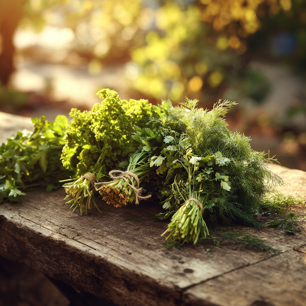 svazky-mirikovitych-bylinek-petrzel-kopr-a-koriandr-na-drevenem-stole