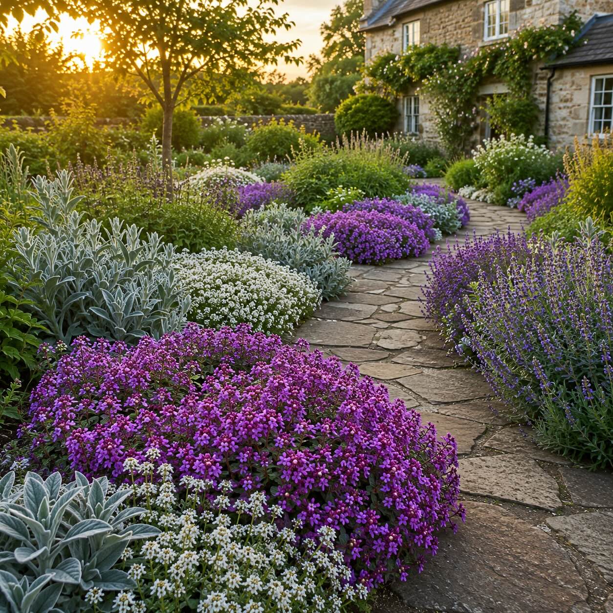 tryzel-erysimum-bowles-s-mauve-v-anglicke-venkovske-zahrade-s-lavanduli-iberkou-a-cistcem