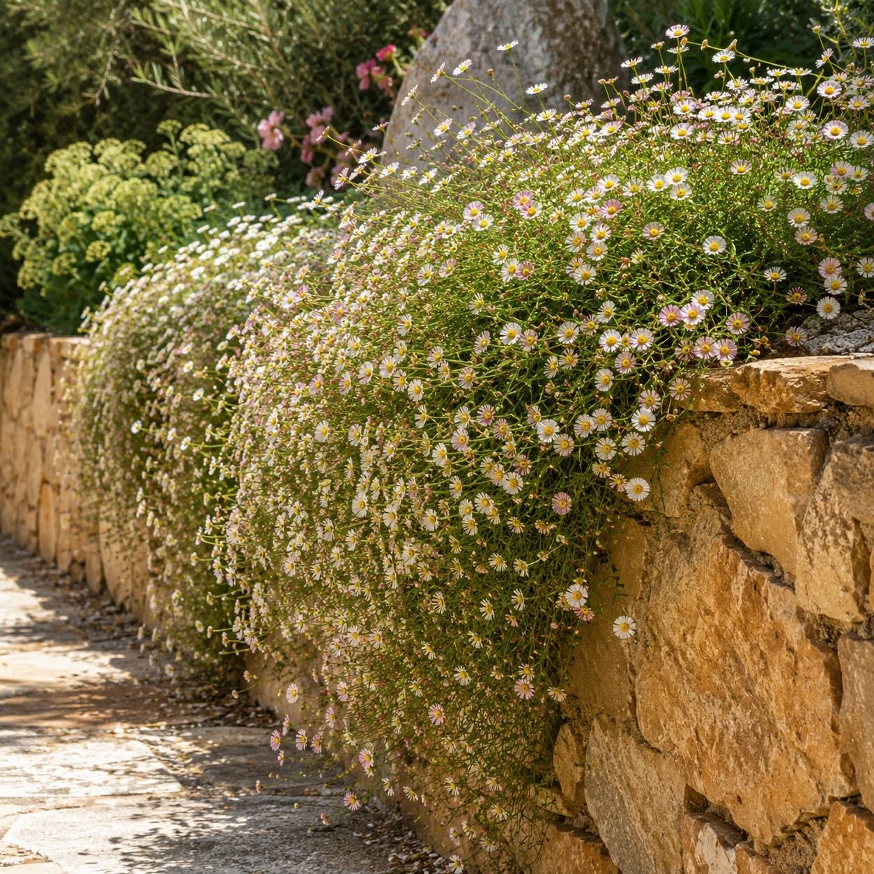turan-erigeron-na-kamenne-zidce-s-dlouhym-kvetenim