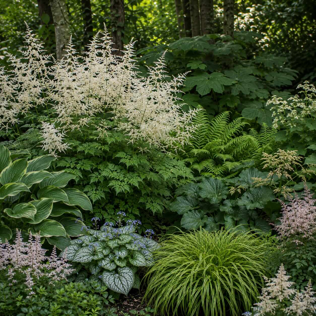 udatna-aruncus-v-kombinaci-s-bohyskami-kapradinami-brunnerou-a-hakonechloa-v-polostinnem-zahonu
