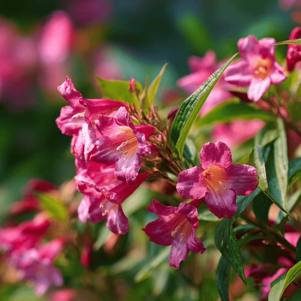 vajgelie-weigela-ruzove-kvety-se-zlutym-stredem