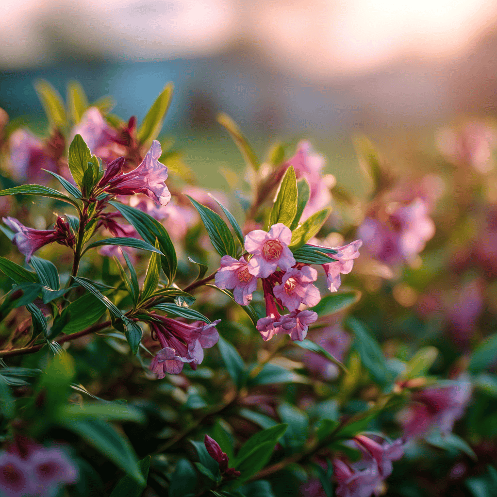 vajgelie-weigela-ruzove-kvety-v-zahrade