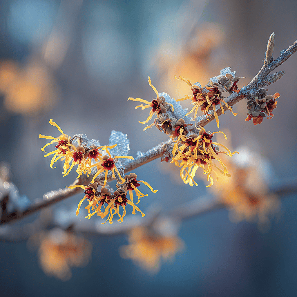 vilin-hamamelis-detail-zlutych-kvetu-se-snehem-a-mrazovym-leskem