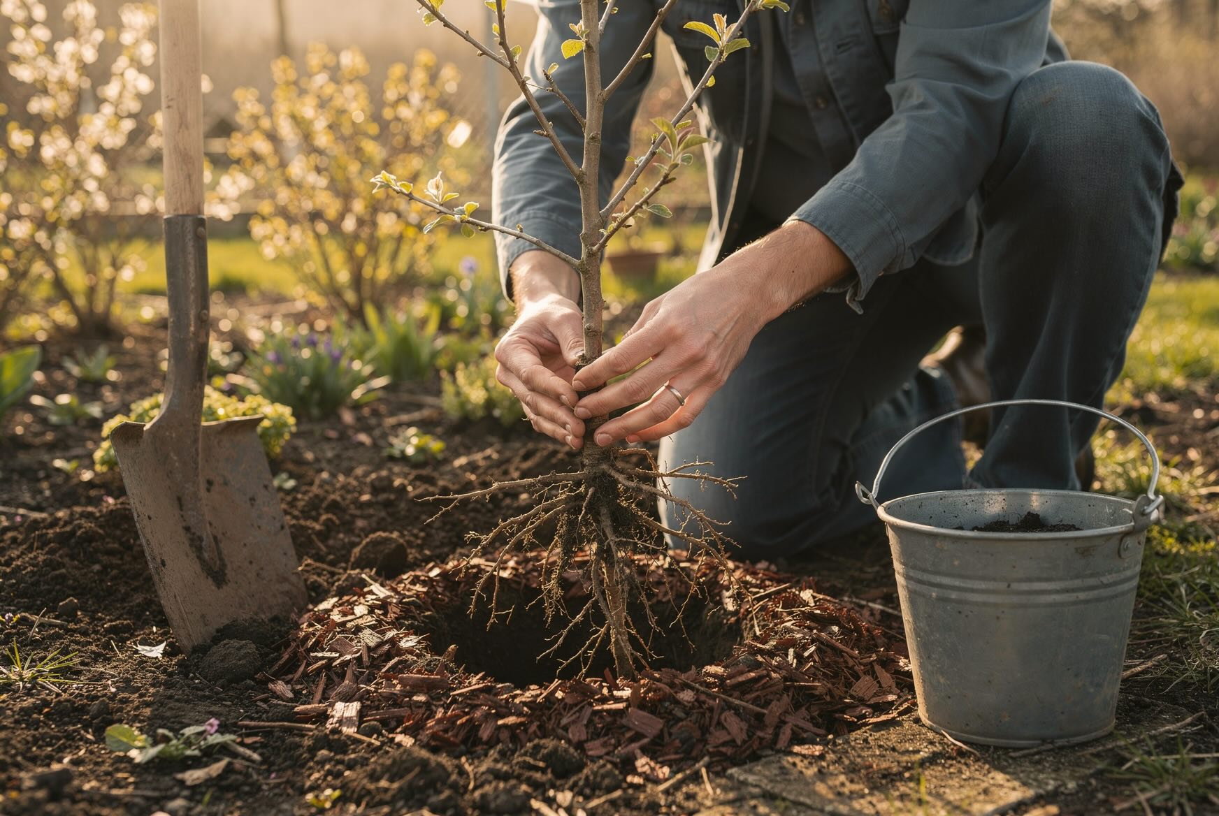 vysadba-prostokorenneho-ovocneho-stromku-do-pripravene-vysadbove-jamy-na-zahrade