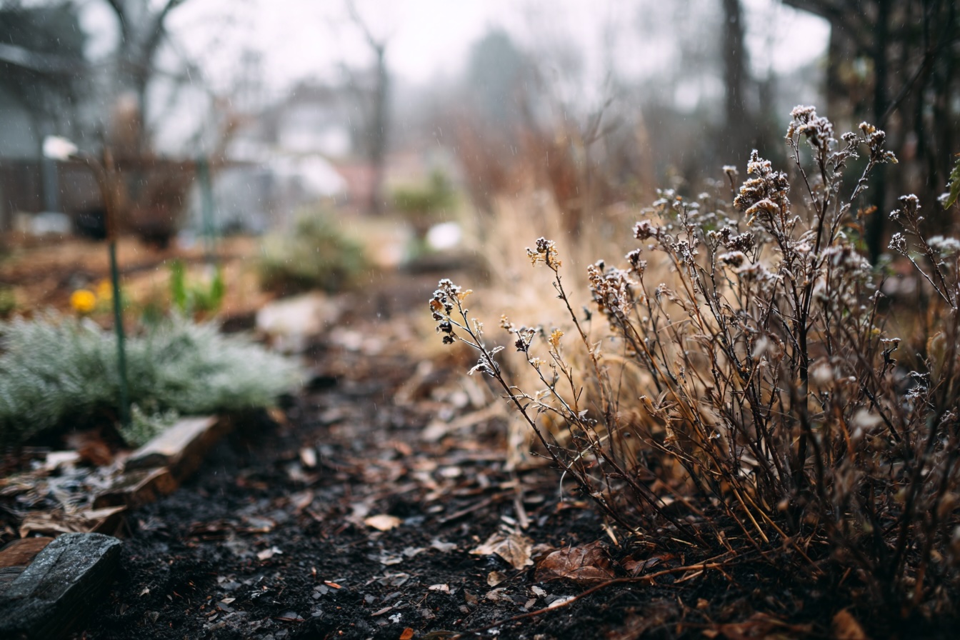 zahrada-v-lednu-po-mrazech-rozmrzla-puda-a-suche-trvalky