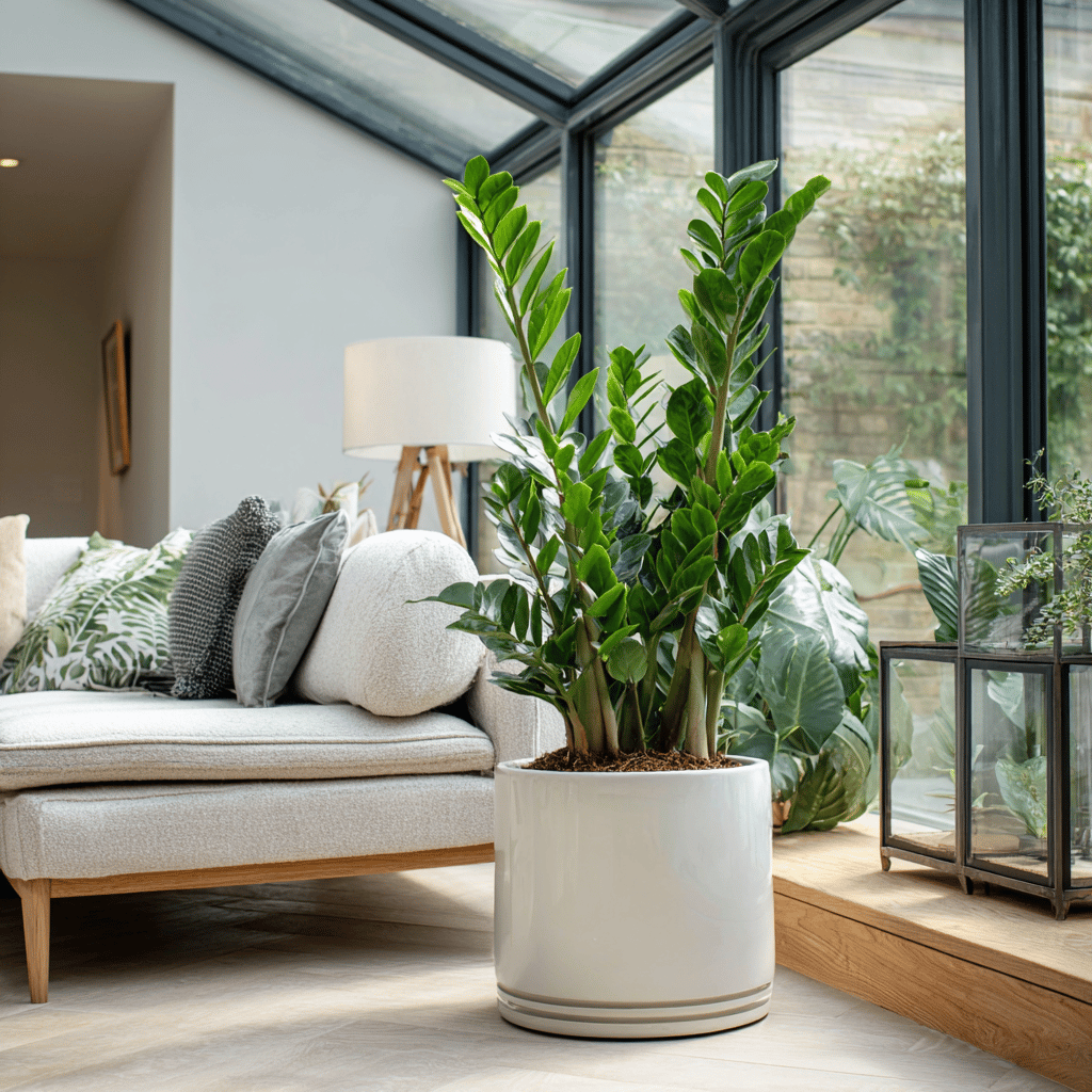 zamioculcas-v-bilem-kvetinaci-v-modernim-svetlem-interieru-u-oken