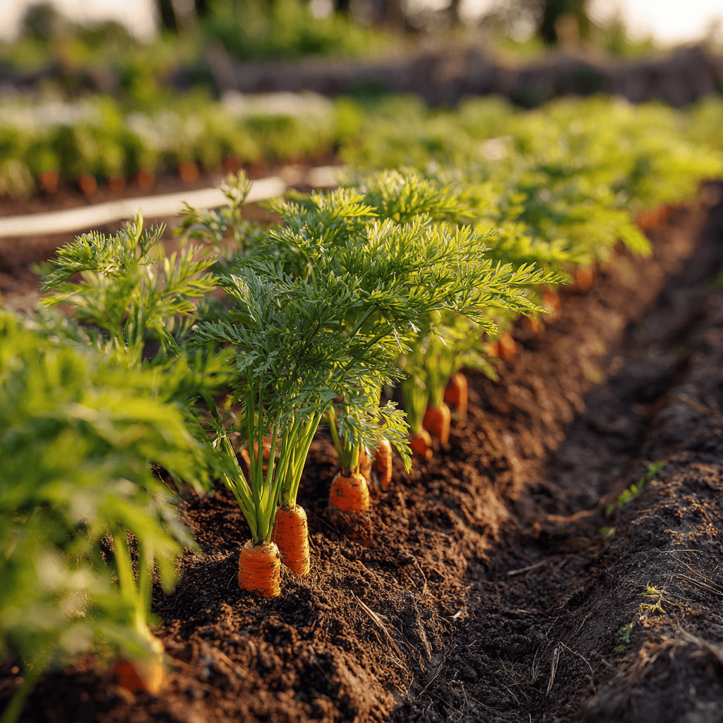 zdrave-rostliny-mrkve-v-radku-na-zahonu-v-podvecernim-svetle