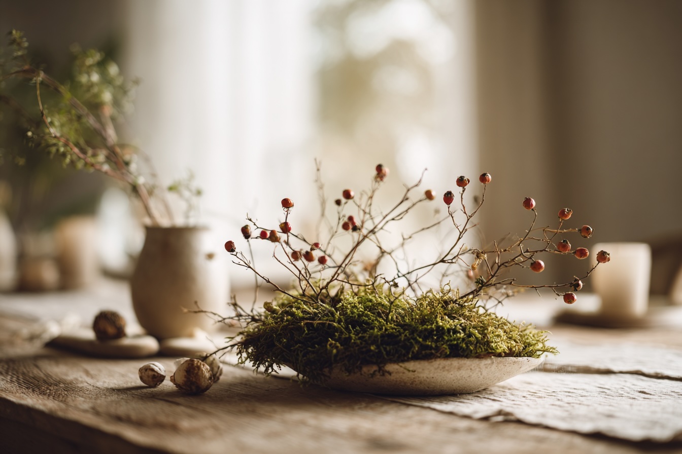 zimni-dekorace-mech-a-sipky-na-keramicke-misce-prirodni-minimalismus