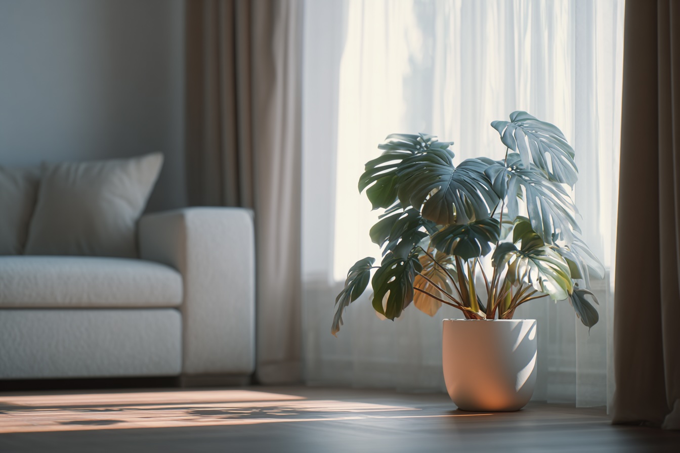 zimni-pokojovka-monstera-mekke-svetlo-suchy-vzduch-interier