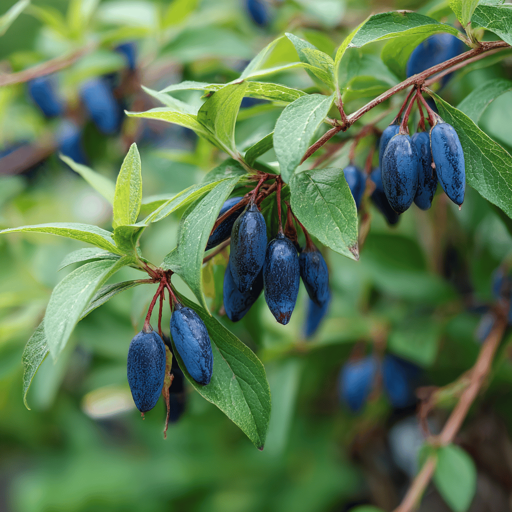 zimolez-kamcatsky-lonicera-kamtschatica-ker-s-plody-v-letni-zahrade