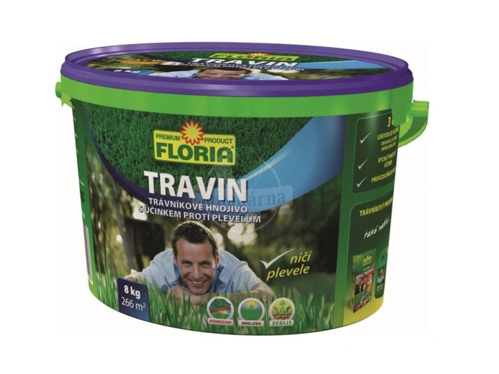 Produkt FLORIA Travin 8 kg – hnojivo pro hustý trávník bez plevelů
