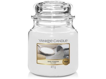 VONNÁ SVÍČKA YANKEE CANDLE 'BABY POWDER' CLASSIC STŘEDNÍ