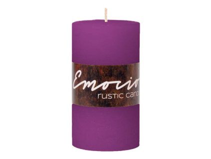 Emocio rustic candle válec 50x80 fialová svíčka
