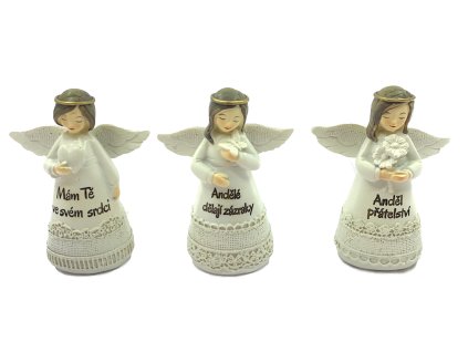 Anděl - více druhů bílý 10cm