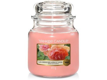 VONNÁ SVÍČKA YANKEE CANDLE 'SUN-DRENCHED APRICOT ROSE' CLASSIC STŘEDNÍ