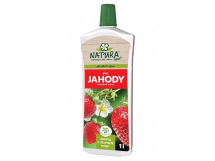 NATURA Přírodní hnojivo pro jahody a drobné ovoce 1 l – kapalné organické hnojivo pro podporu růstu, úrody a chuti drobného ovoce.
