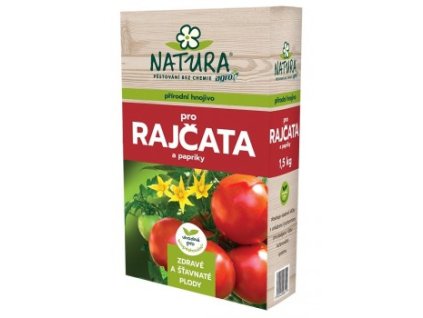 NATURA Přírodní hnojivo pro rajčata a papriky 1,5 kg – organické hnojivo pro zdravý růst, bohatou úrodu a kvalitní plody rajčat a paprik.