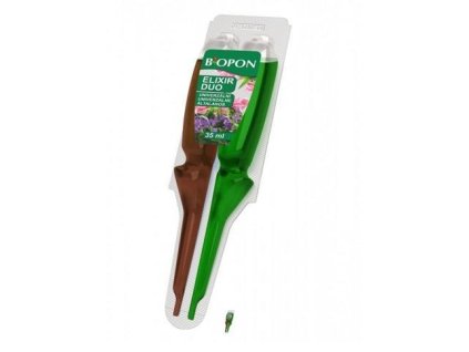 Bopon Elixír Duo – univerzální 35 ml – hnojivo ve formě ampulí pro rovnoměrnou výživu, zdravý růst a vitalitu pokojových i zahradních rostlin.