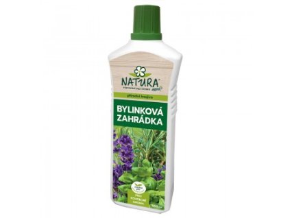 NATURA Kapalné hnojivo Bylinková zahrádka 0,5 l – přírodní hnojivo pro podporu růstu, aroma a chuti bylinek pěstovaných doma i na zahradě.