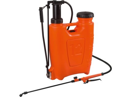 Postřikovač tlakový zádový Stocker 12 l – ergonomický zahradní postřikovač s vysokým tlakem, dvěma nástavci a pohodlnými popruhy.