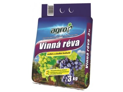 AGRO Hnojivo pro vinnou révu 3 kg – minerální granulované hnojivo pro zdravý růst, bohatou úrodu a zlepšení kvality hroznů.