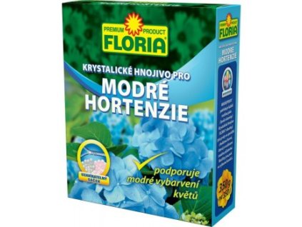 FLORIA Krystalické hnojivo pro modré hortenzie 350 g – speciální hnojivo pro podporu modrého zabarvení květů a zdravý růst hortenzií.