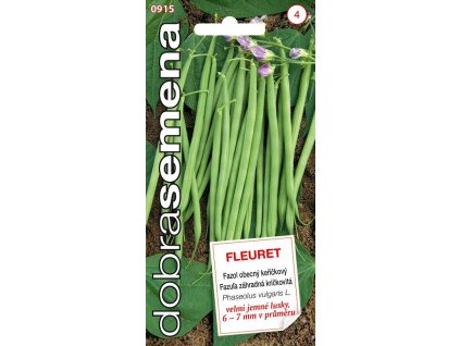 Fazol keříčkový Fleuret – raná odrůda fazolu s jemnými lusky bez vláken, vhodná pro zahradní záhony a domácí kuchyni.