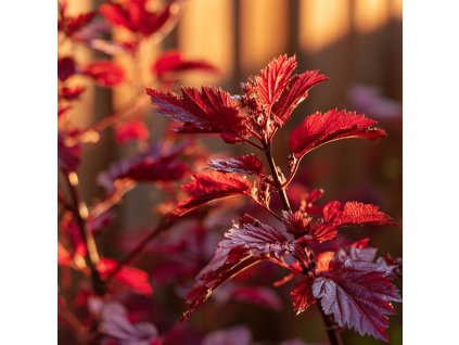 tavolnik kalinoslisty physocarpus opulifolius red baron tmave cervene listy okrasneho keru