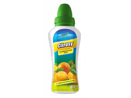 Agro Kapalné hnojivo pro citrusy 0,5 l – kapalné hnojivo s vyváženými živinami a stopovými prvky pro zdravý růst a plodnost citrusů.