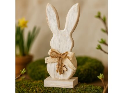 dreveny-zajicek-na-podstavci-bily-jarni-dekorace