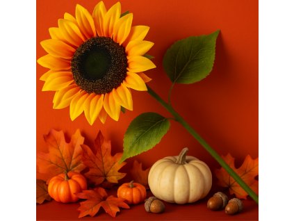 umela-slunecnice-na-stonku-s-listy