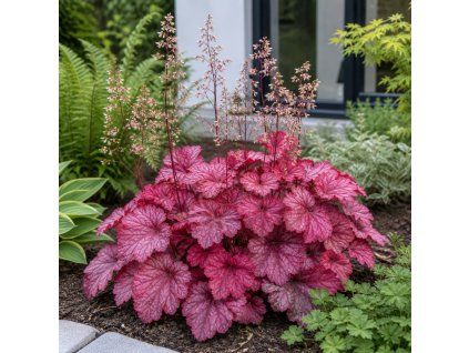 dluzicha heuchera wild rose ve stinnem zahonu