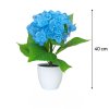 Umělá modrá hortenzie v květináči