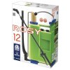 Zádový tlakový postřikovač Rosy 12 – postřikovač s objemem 12 l, teleskopickým nástavcem, tryskami a zádovými popruhy pro pohodlné použití.