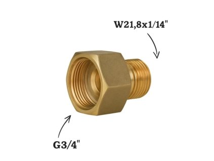 redukce g 3 4 na w21 8 x 1 14 bez těsnění