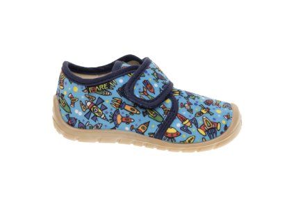 FARE FIRST KIDDY 5011404 dětské papuče na suchý zip modré