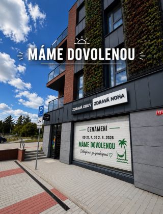 🌴 MÁME DOVOLENOU 🌴 Vážení zákazníci, ve dnech 27. 7. – 2. 8. 2026 bude naše prodejna Zdravá obuv – Zdravá noha z důvodu...