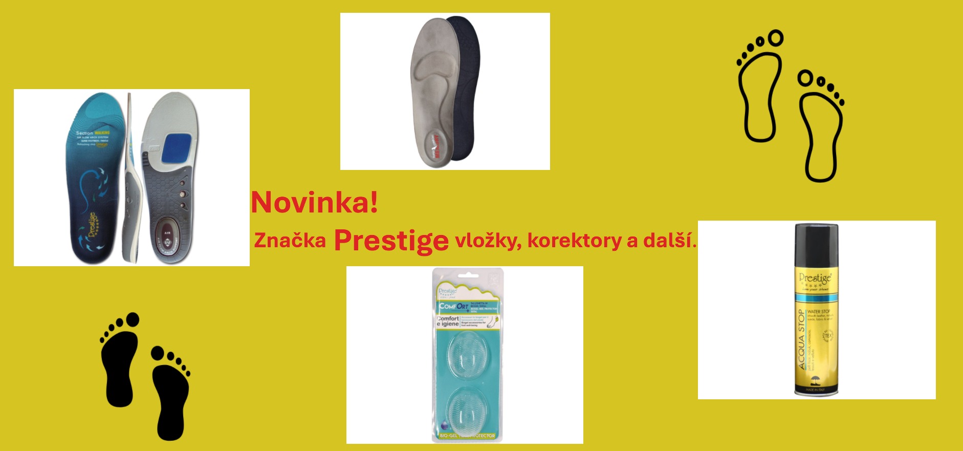 prestige korektoryvložky a prostředky pro ochranu obuvi