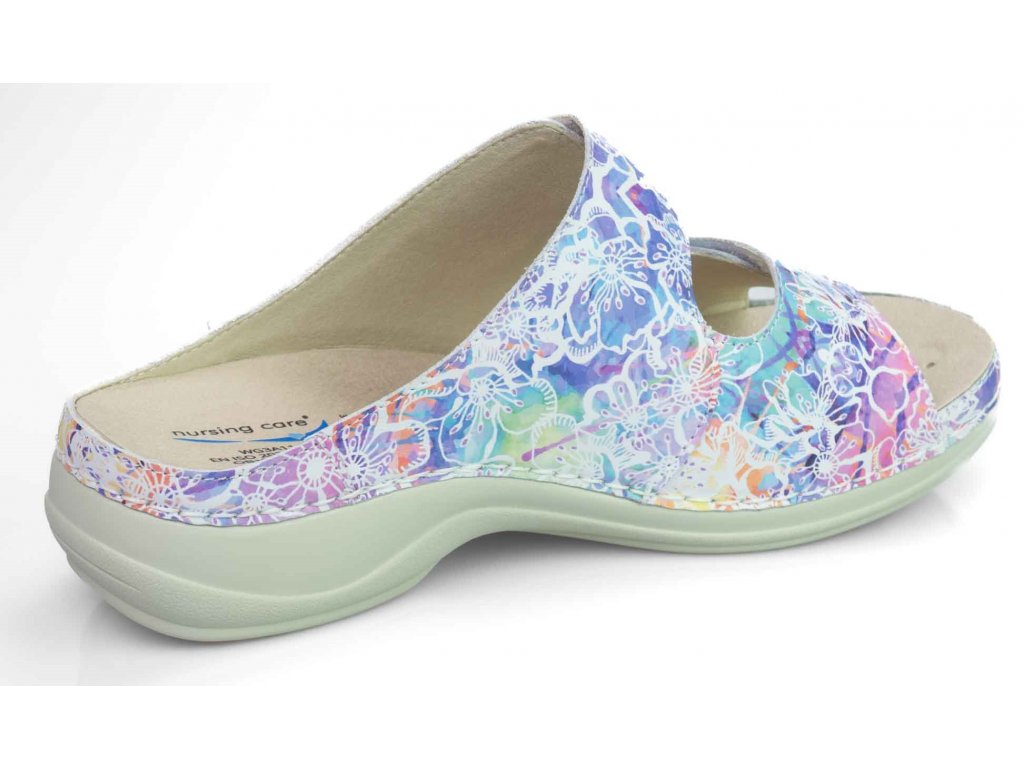 VIENA dámská pantofle pratelná barevná fantazie WG8F16 Nursing Care |  Štěpánková & C.